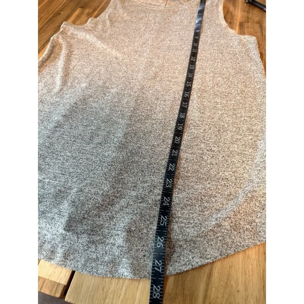 Gap Womens Gray Marled Sleeveless Swing Tank Top Medium Soft Stretch Knit